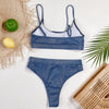 Bikini 2025 Sexy Blue High Waist Swimwear Swimsuit Women Bikinis Set Bathing Suit Beach Bikini Female Push Up Biquinis Feminino