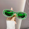 Fashion Square Sunglasses for Women Rectangle Brand Shades Sun Glasses Bling Diamond Eyeglasses Uv400 Glittering Accessories