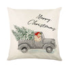 Linen Christmas Pillow Cover Snowman Elk Pillow Case 2024 Christmas Decoration for Home New Year Sofa Car Cushion Cover 45x45cm