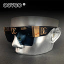 Vintage Rimless Square Sunglasses Women For Men Luxury Brand Designer Fashion Flat Top Goggle Punk Oversized Trend Sun Glasses