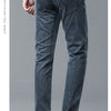 Spring Men's Light Blue Slim Jeans Stylish Casual Stretch Fabric Denim Pants Classic Trousers Smoke Gray