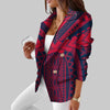 Hawaii Tribal Design Sublimation Print Jackets Personality Long Sleeve Kimono Cardigan Polynesia Retro Style Women's Casual Suit