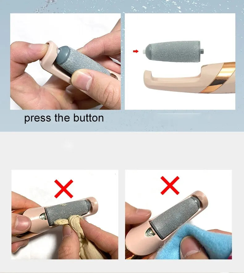 Electronic Tool File and Healing Tissue Remover Electric Foot Grinder Pink