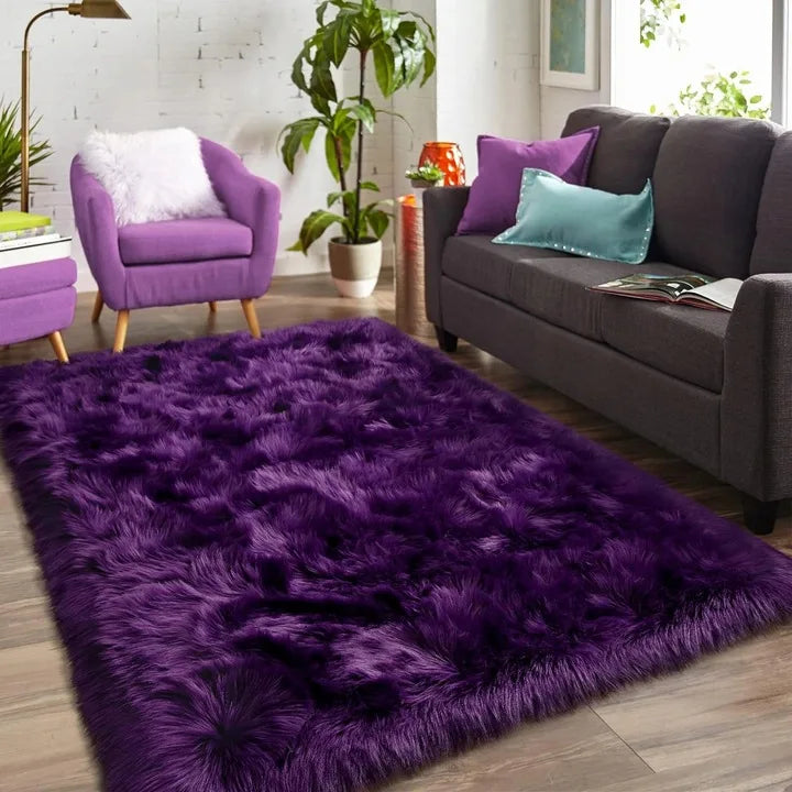 Soft Faux Fur Wool Carpet Area Rug Fluffy Carpets for living room hairy rugs for Bedroom home decor sofa cover floor mats