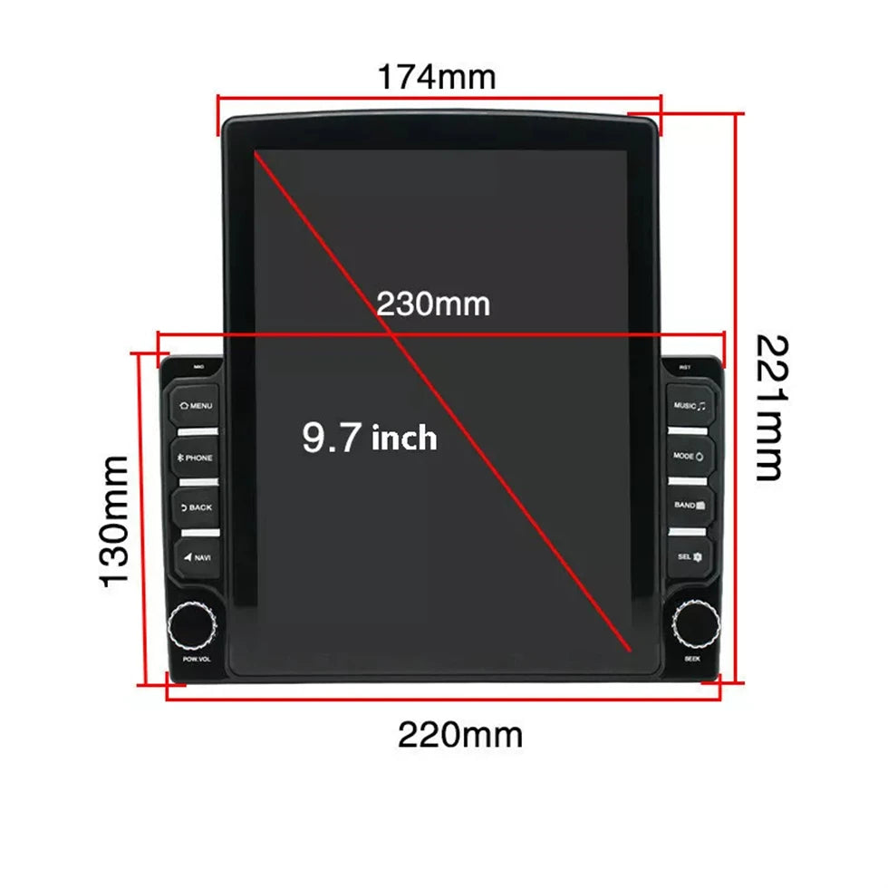 For Tesla Style 2 Din Android 14 Car Radio For Nissan Hyundai Kia Toyota Multimedia Video Player Navi Stereo Carplay Mirror link