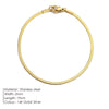 eManco Stainless Steel Adjustable Classic Snake Chain Bracelet Women's Gold Plated Jewelry Wholesale