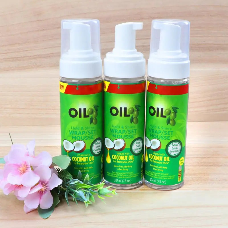 Hair Styling Mousse 100Ml Setting Foam Olive Oil Hold & Shine Wrap/Set Mousse Smell Good Hair Moisturizing Mousse Setting Lotion