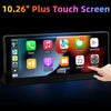 Develuck 10.26" Car DVR 350° Adjustable Carplay Android Auto Dash cam 4K Front&1080P Rear Camera Voice Control WIFI Dual lens FM