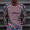 2023 New Autumn Man's Optical Illusion Round Neck Long Sleeve T-shirt 3D printing Fashion Top pullover T Shirts Man's Clothing
