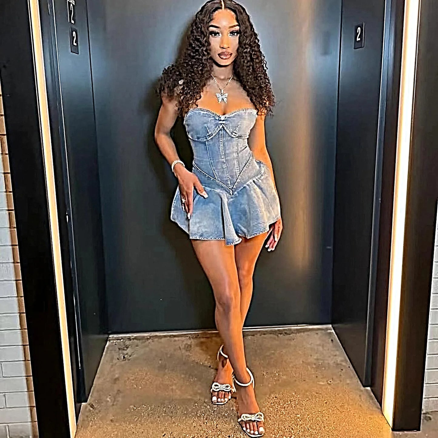 Chest Wrap Sexy Dress Women Sleeveless Backless Splicing Slim Fit Strapless Mini Dresses Sexy A Line 2024 Denim Vestidos