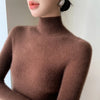 Women Turtleneck Basics Cashmere Sweater Autumn Winter Pullover 100% Merino Wool Knitwear Female Soft Slim Knitting New Top