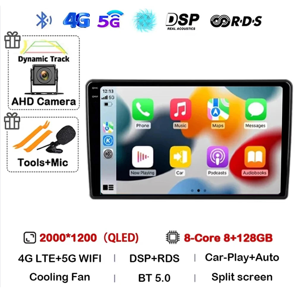 Carplay Auto Android 14 Car Radio For Honda Element YH 2002 2003 2004 2005 - 2011 GPS BT Multimedia 2Din Player Stereo DVD Video