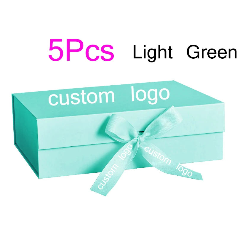 5Pcs Gift Box With Lid Personalized Bridesmaid Groomsmen Proposal Box With Ribbon Present Packaging Box Wedding Boxes