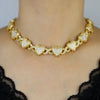 2025 Iced Out Bling Full Paved 5A Cubic Zirconia CZ Heart Charm Infinity Chain Choker Necklace Jewelry For Women Men