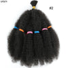 Afro Kinky Curly Hair Bulk Synthetic 12inch Ombre Marley Twists Braiding Hair #1B 4 27 30 33 99J Green Ombre Purple Brown Colors