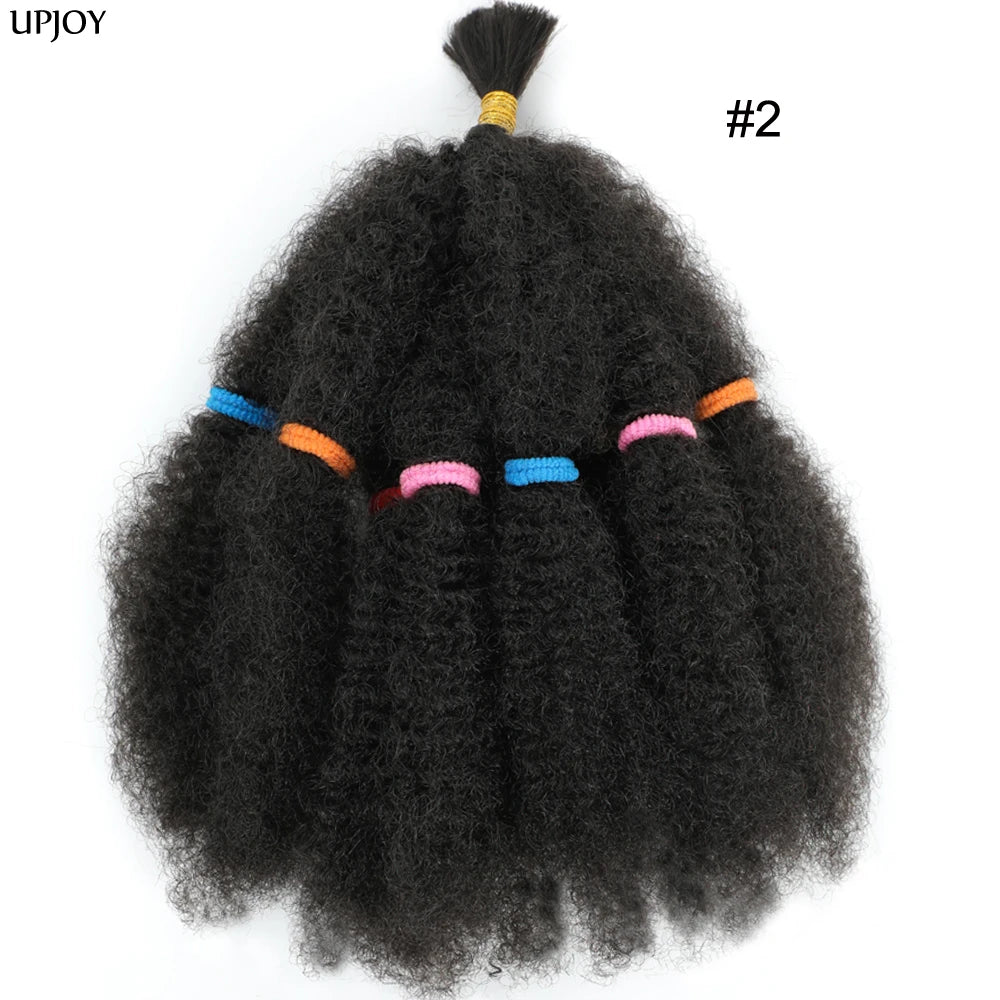 Afro Kinky Curly Hair Bulk Synthetic 12inch Ombre Marley Twists Braiding Hair #1B 4 27 30 33 99J Green Ombre Purple Brown Colors
