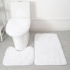 3PCS/set Solid Color Home Carpets Toilet Lid Cover Rugs Kit Non-slip Foot Mat for Bathroom Floor Bath Rug Foot Mat