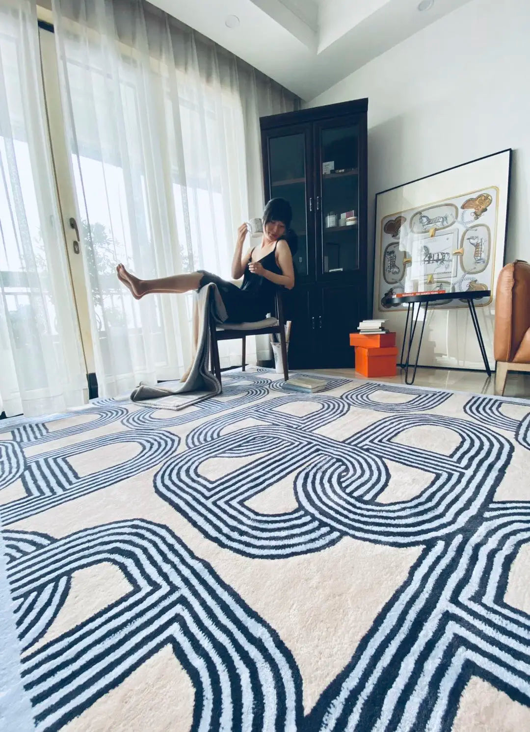 Ins French Style Plush Carpet Living Room Bedroom Modern Minimalist Bedside Fluffy Thickening Rugs Household Coffee Table Mat