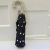 Bling Rhinestone Hook Handle Umbrella Automatic Folding Hook Handle Sunshade UV Protection Rainproof Portable Umbrella Rain Gear