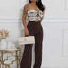 Women Summer Strapless Jumpsuit Sexy One Piece Outfits Cut Out Waist Party Jumpsuit Clothing Lady Full Length Backless Jumpsuits