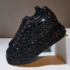 Leather Women Shoes Autumn Spring  New Style Fashion Platform Shoes Ins Platforms Sneakers Tide Shine Bling Rhinestone Shoes