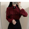 Korea Chic Tops Blusas Japan Style Elegant Hot Cute Preppy Girls Work Button White Shirts Retro Flhjlwoc Fashion Women Blouses