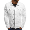 Men's Denim Jacket M-4XL Autumn Clothing Fashion Jackets Solid Color Business Casual Multi-pocket Long Sleeve Top Streetwear