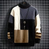 2023 New Men's Sweater Autumn Winter Japanese Style Knitted Trendy Pullovers Basic Killer Whale Cardigan Fashion