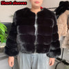 Damenmode Kunstpelzmantel superheiß Herbst Winter Damen kurze Kunstfuchsjacke flauschig hohe Qualität 7XL Damen Pelzmäntel