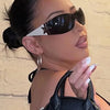 Sports Punk Sunglasses Goggle Y2k Luxury Brand Designer Sun Glasses Shades One Piece Around Eyewear Female Five Star Eyeglasses