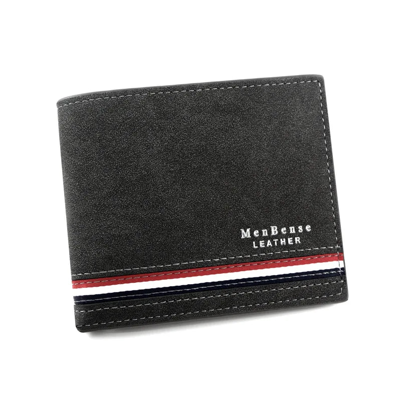 Short Men Wallets Zipper Coin Pocket Slim Card Holder Name Engraved Luxury Male Purses High Quality PU Leather Men's Wallet
