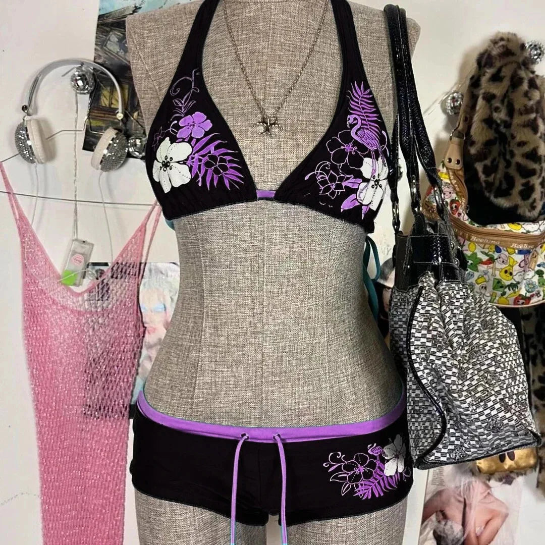 Spring and Summer Fashion Trend: Y2K Sexy Bikini - Ins European and American Niche Design, Figure-Hugging Swimsuit Set