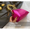 2024 Luxury Women Gold Green Chain Messenger Bags PU Leather Shoulder Bags Shell Clip Designer Handbag And Purse Wedding Clutch
