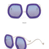 Oversized Luxury Diamond Shiny Sunglasses Women Irregular Round Crystal Sun Glasses Men UV400 Shades Eyewear Polygonal Sunglass