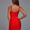 2025 New Women Sexy Spaghetti Strap Rayon HL Elastic Celebrity Bandage Dress Bodycon Mini Club Evening Party Dresses Drop Ship