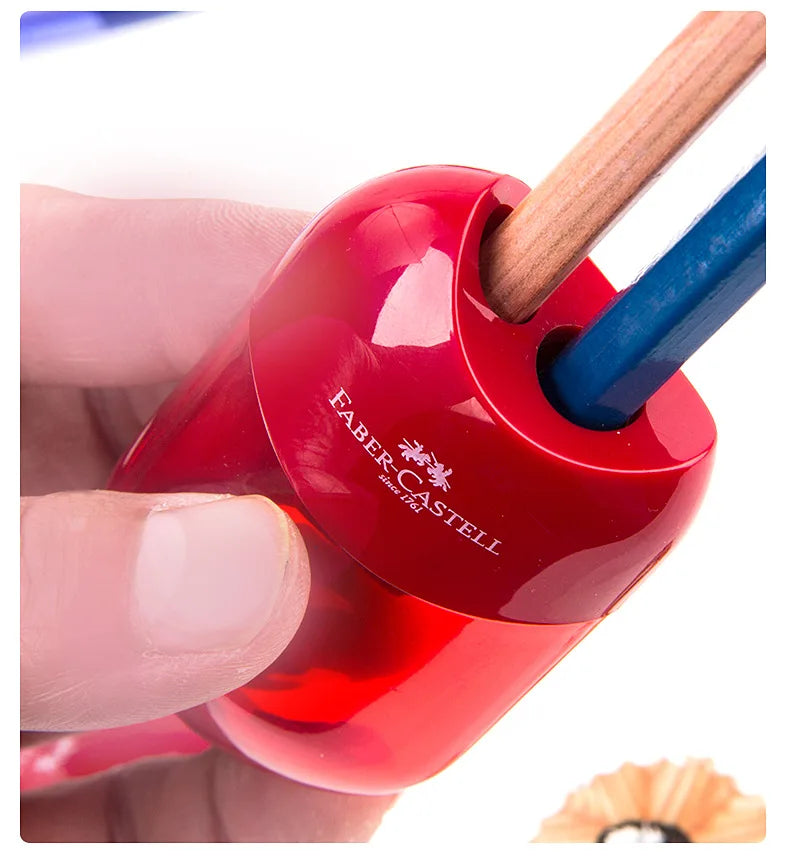 1Pc Double Hole Pencil Sharpener Transparent Pen Knife Kid Student Cutting Manual Pencil Sharpener Stationery School Supplies