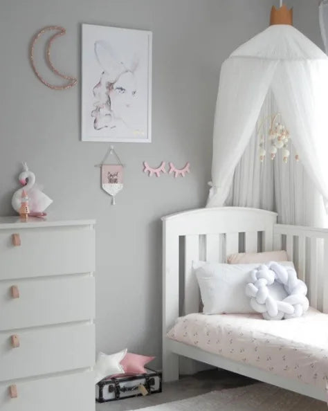 Mosquito Net Hanging Tent Star Decoration Baby Bed Crib Canopy Tulle Curtains for Bedroom Play House Tent for Children Kids Room