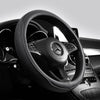 Napa Leather Perforated Patchwork Car Steering Wheel Cover, Non-slip, Breathable, Universal 15 Inch (Approx. 38.1cm)