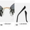 Diamond Rimless Sunglasses Women Luxury Brand Rhinestone Sun Glasses Ladies Sexy Tear Shape Punk Party Eyewear gafas de sol