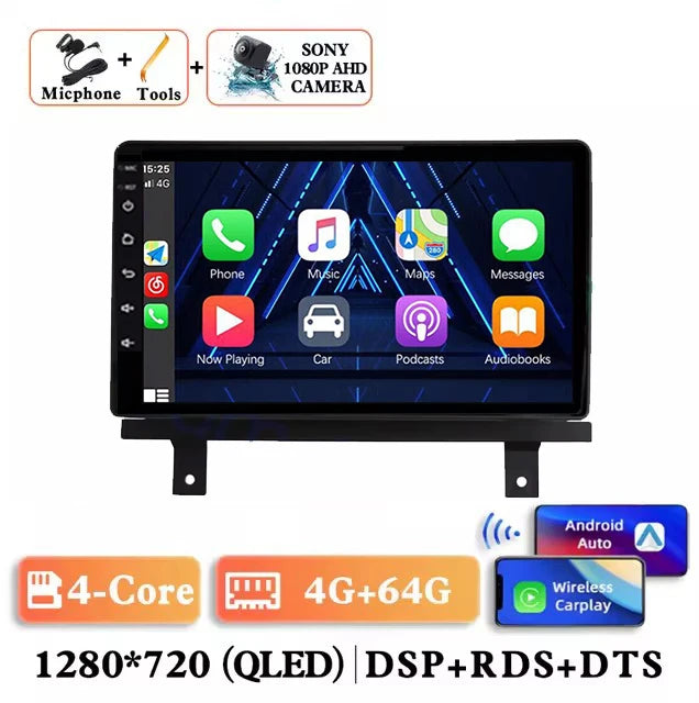 Android 14 Wireless Carplay Auto Car Radio For BAIC Beiqi Beijing X3 X5 2019 2020 2021 Multimedia Player GPS Navigation 4G+WIFI