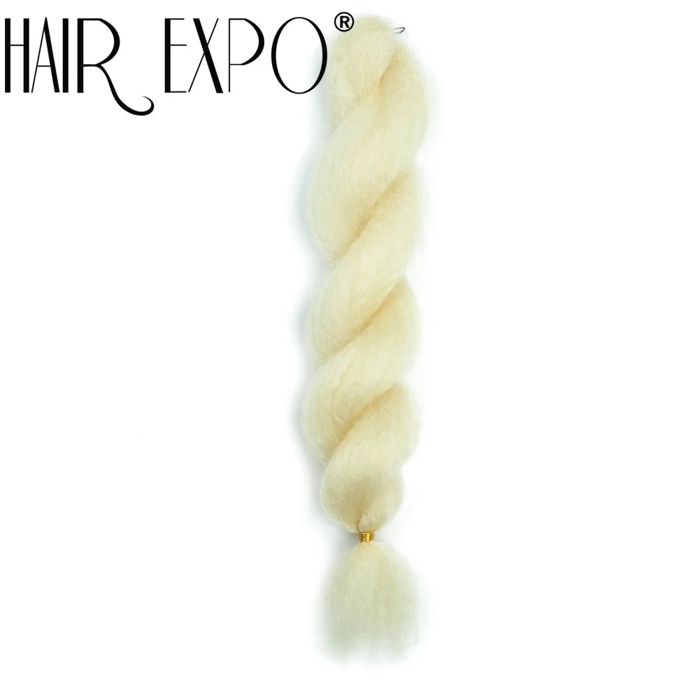 26Inch Vixen Crochet Bulk Hair Synthetic Jumbo Braids Fluffy Yaki Straight Crochet Hair Afro Kinky Curly Braiding Hair Extension