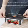 Stainless Steel Camping Lunch Box Sealed Leak-proof Bento Box Microwave Suitable Large Capacity Refrigerator Freezer Storage Box