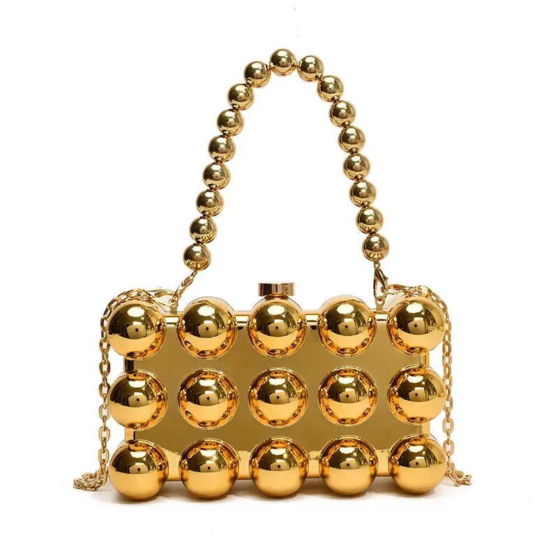 Mini Gold Chain Crossbody Bags for Women 2024 Y2K Korean Fashion Lady Evening Party Shoulder Bag Handbags and Purses