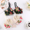 Explosive French Simple British Ice Silk Bra One Piece Thick Cup Girls Gathering No Steel Rings Women's Underwear