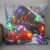 45cm Glowing Santa Claus Pillowcase with Led Lights 2023 New Year Decoration for Home Christmas Ornament Decor Led Cushion Cover