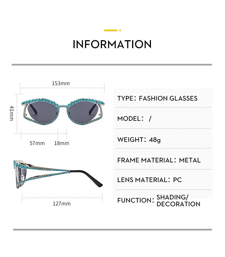 XJiea 2024 Designer Rhinestone Sunglasses For Women Luxury Brand Fashion Steampunk Men Eyeglasses Party Beach Shades Accessory