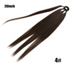 Ponytail Extensions Synthetic Boxing Braids Wrap Around Chignon Tail With Rubber Band Hair Ring 26 Inch Brown Ombre Braid DIY