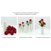 20 Pcs Artificial Velvet Silk Rose Flower Bouquet Real Looking Fake Roses Home Wedding Centerpieces Party Decorations