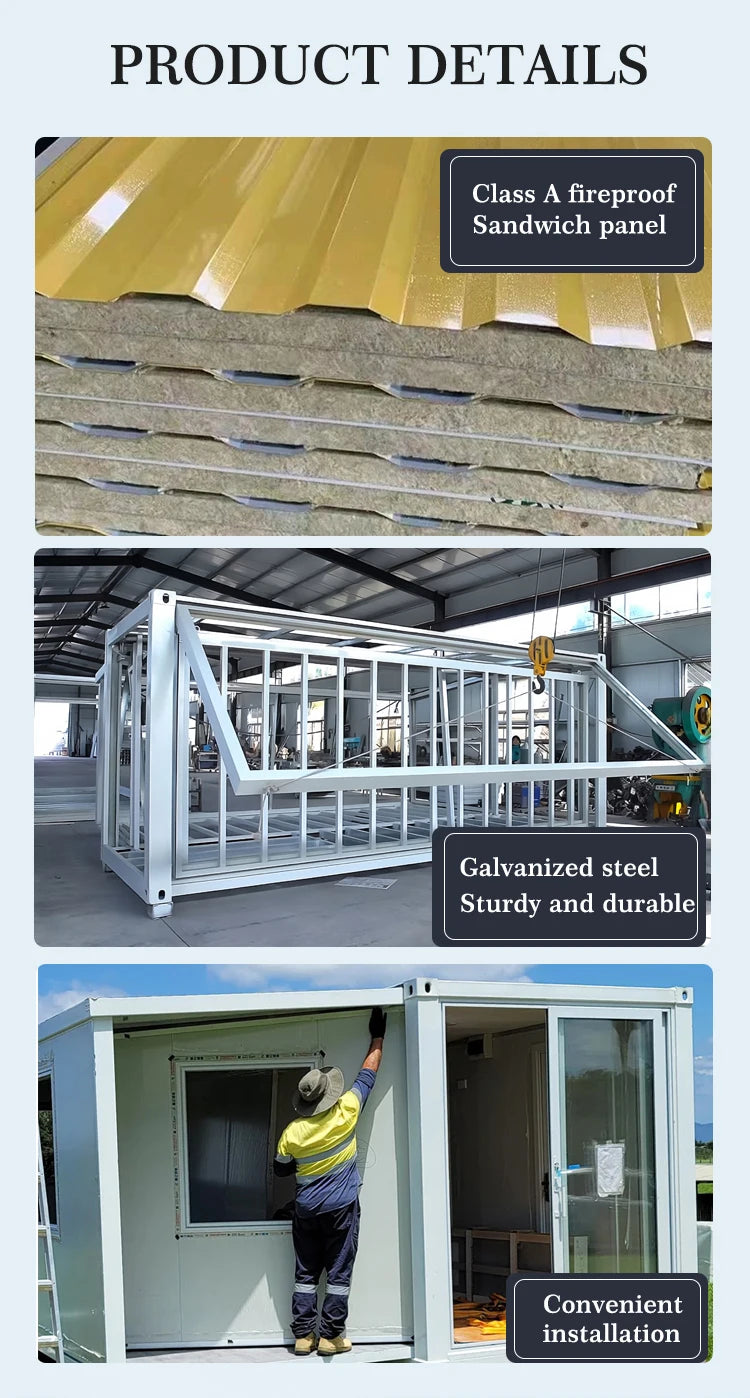 Modern Design Luxury Shipping Container House 20ft  Tiny Homes Prefab Houses Modular Prefabricated Mobile Home 3 Bedroom Price