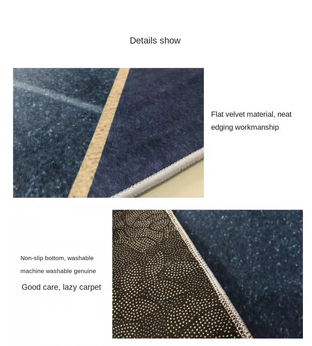 Carpet Modern Gray Minimalist Geometric Abstract Style Floor Mat Bedroom Bedside Rug Home Living Room Sofa Blanket Decoration